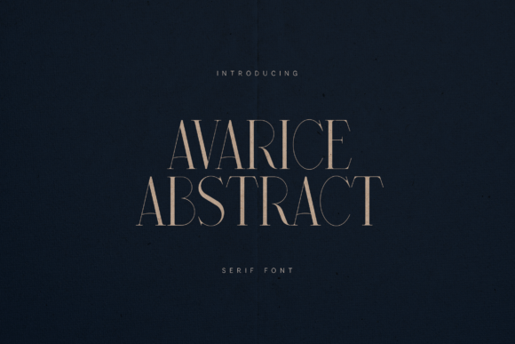 Avarice Abstract: A Serif Font for Handmade Labels and Elevated Branding