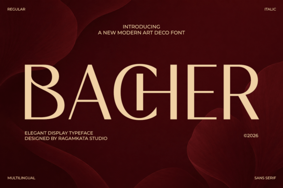 Bacher: A Modern Art Deco Typeface