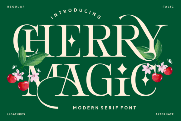 Cherry Magic: A Serif Display Font That Brings Charm to Your Brand