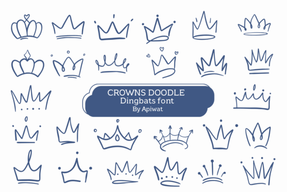 Crowns Doodle Review: A Hands-On Look at This Sketch-Style Dingbats Font