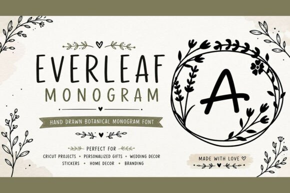 Everleaf Monogram Brings Botanical Charm to Editorial Design