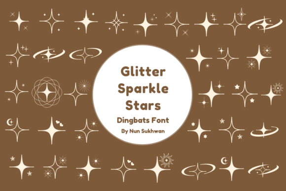 Glitter Sparkle Stars Font