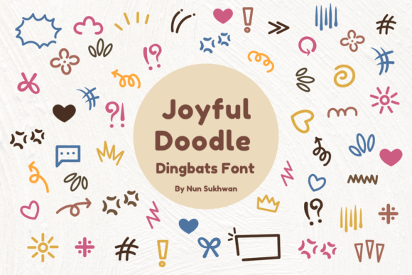 Joyful Doodle: A Sketch-Style Dingbats Font for Editorial Design