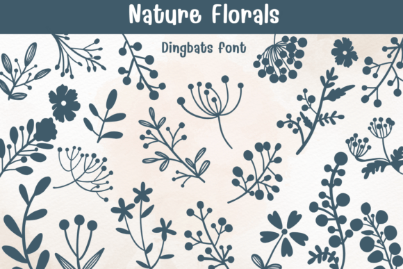 Nature Florals Review: A Botanical Dingbats Font for Campaign Design
