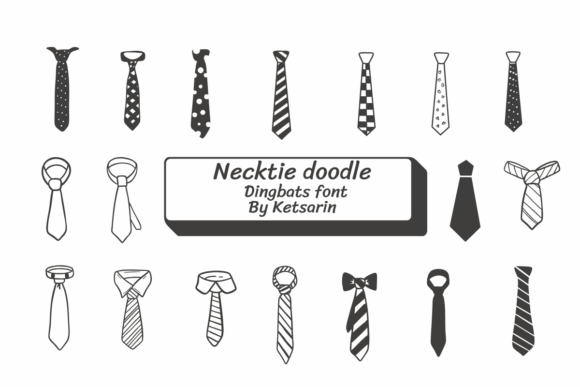 Necktie Doodle: A Sketch-Style Dingbats Font for Digital Branding