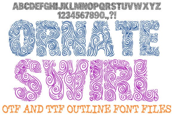 Ornate Swirl: A Hand-Drawn Display Font for Bold Online Branding