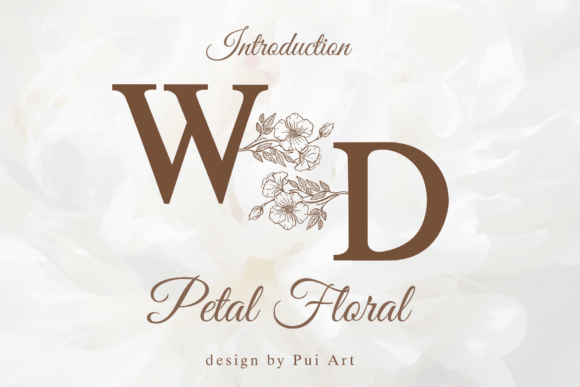 Petal Floral Monogram: A Display Font for Elegant Digital Design