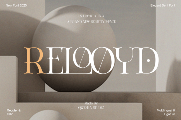 Relooyd Serif Font for Handmade Product Labels and Branding